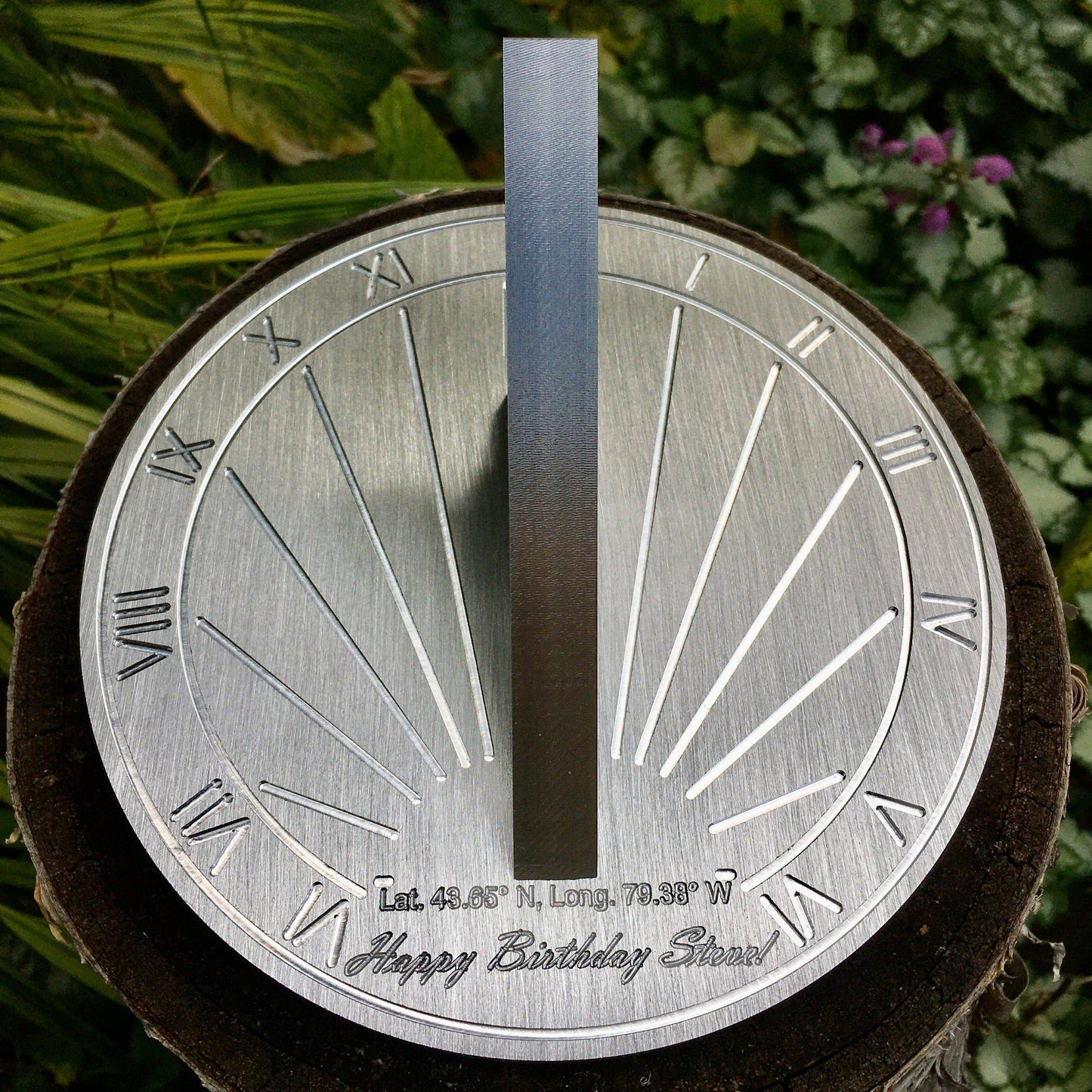Custom 70th Birthday Engraved Sundial Gift