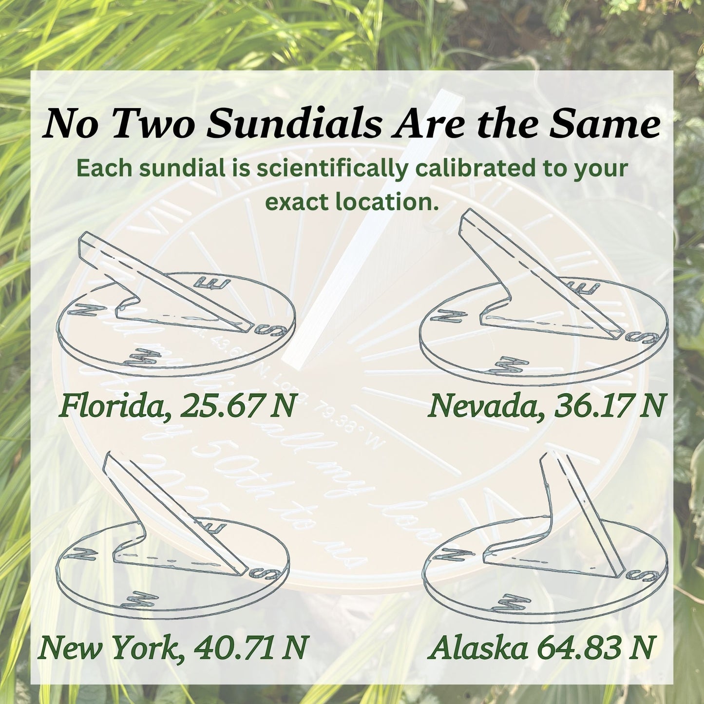 50th Golden Wedding Anniversary Gift Sundial