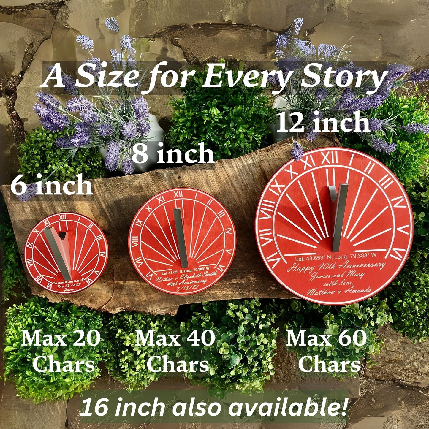 Custom Color Anniversary Gift Sundial