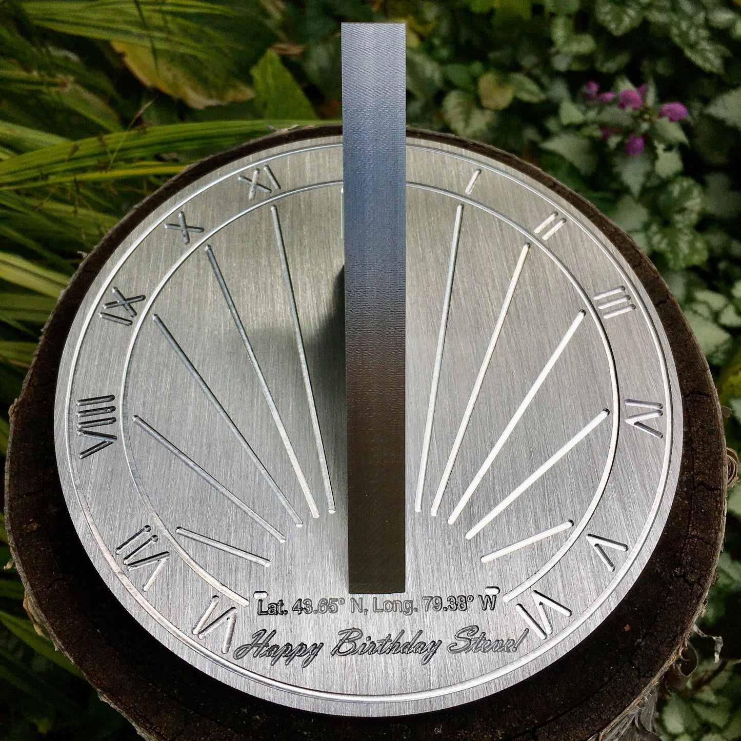Custom 80th Birthday Engraved Sundial Gift