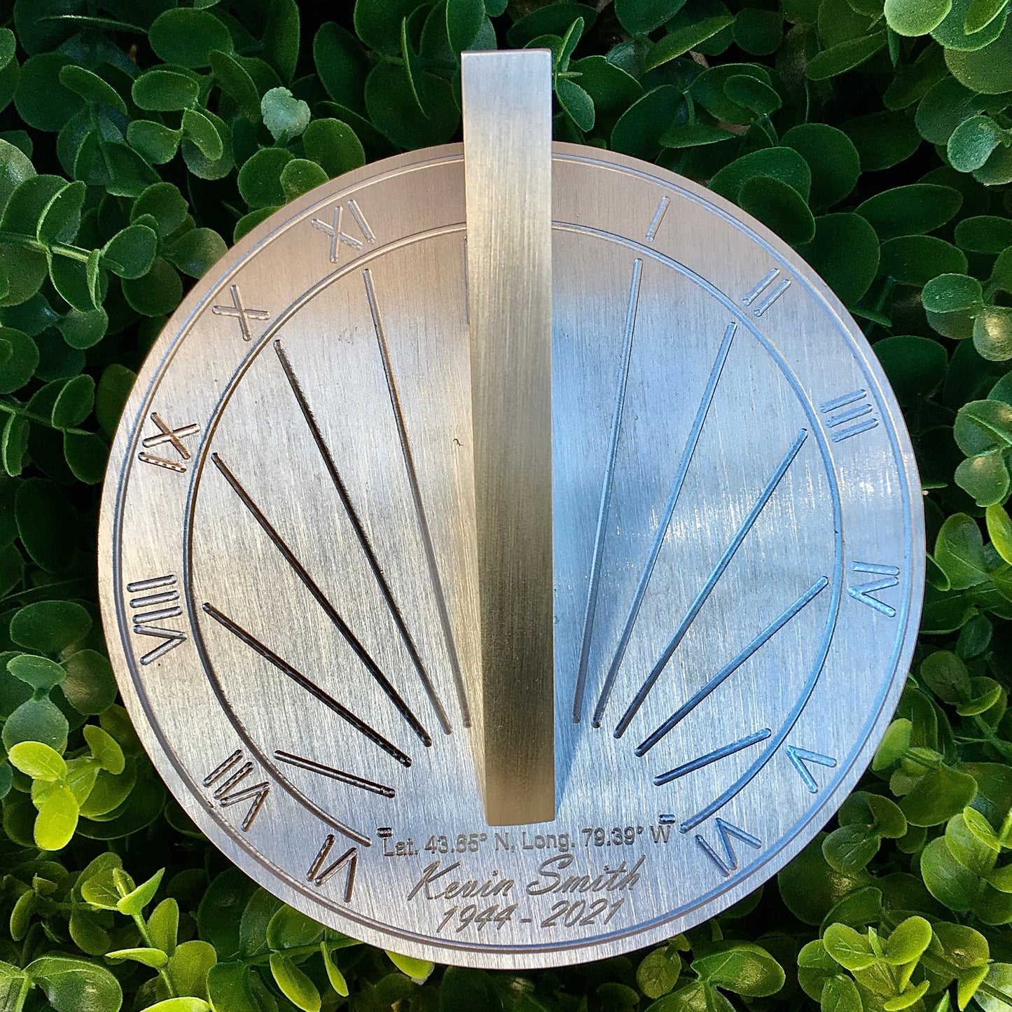 Loss of Loved One Custom Engraved Sundial, Memorial Plaque