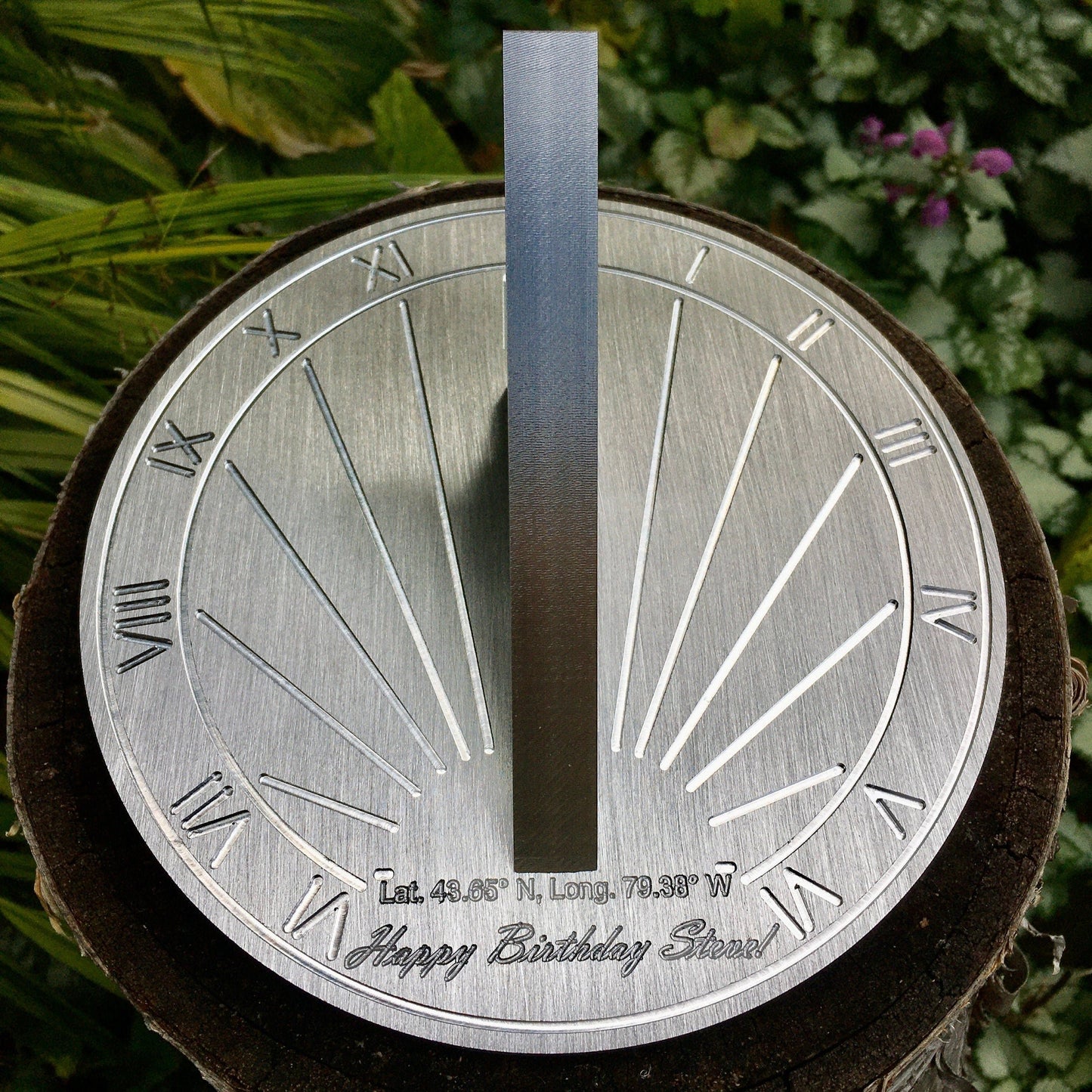 Custom 40th Birthday Engraved Sundial Gift