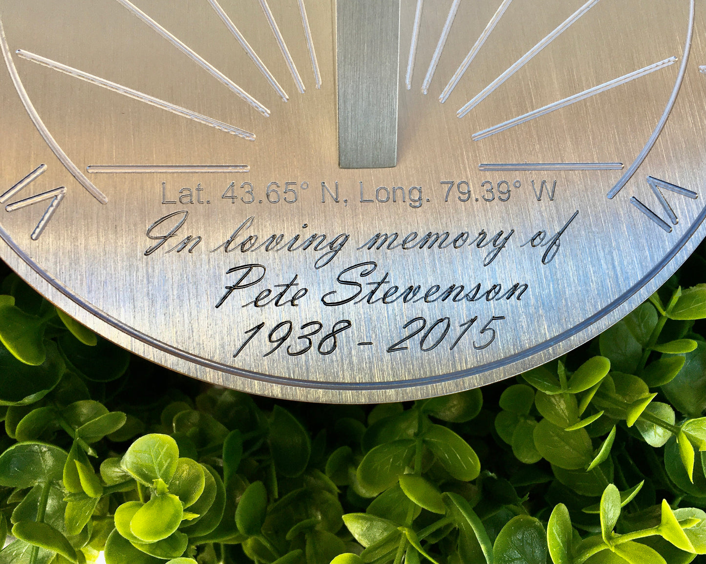 Loss of Loved One Custom Engraved Sundial, Memorial Plaque