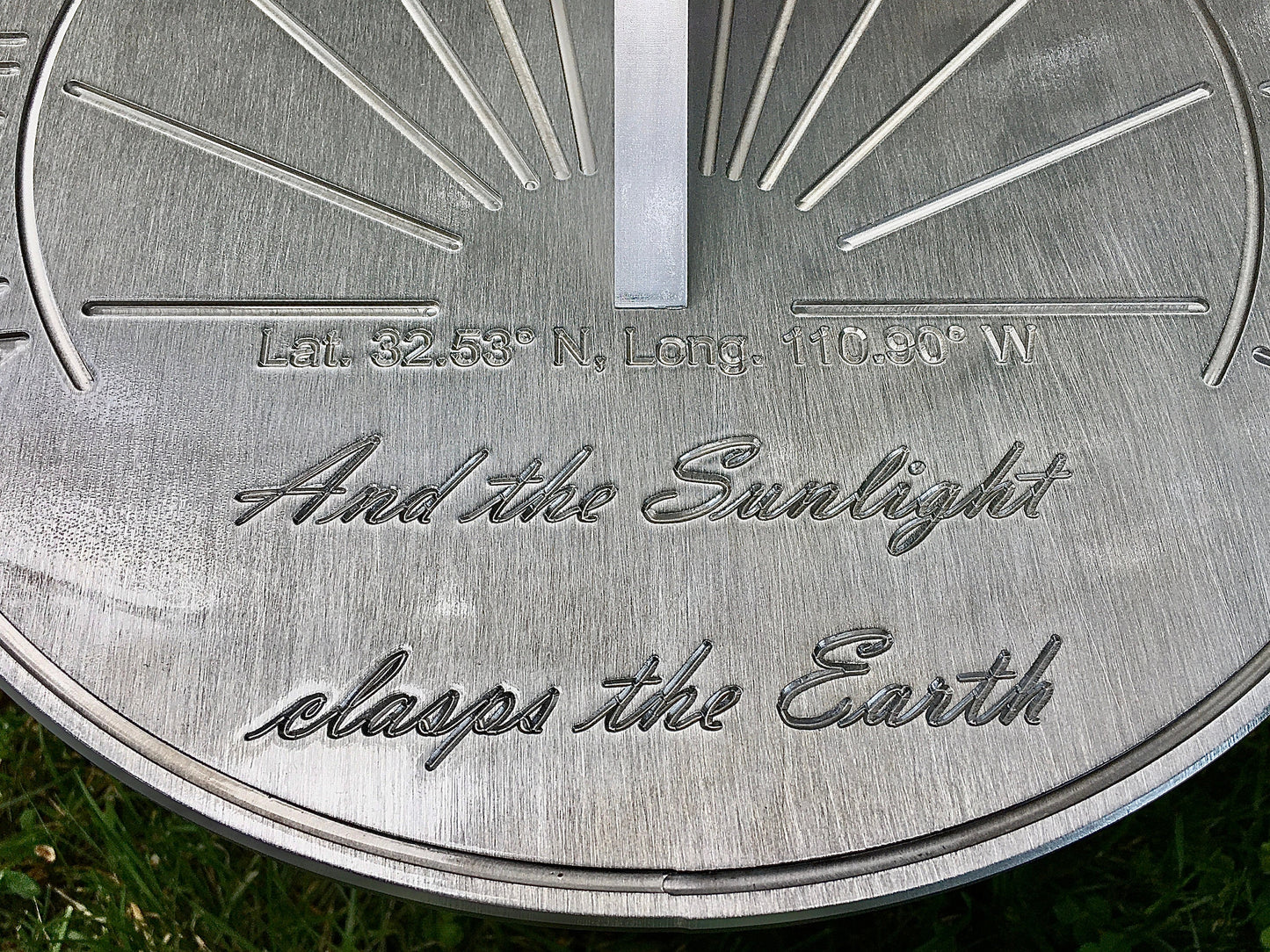 Custom 5th Wedding Anniversary Engraved Sundial Gift