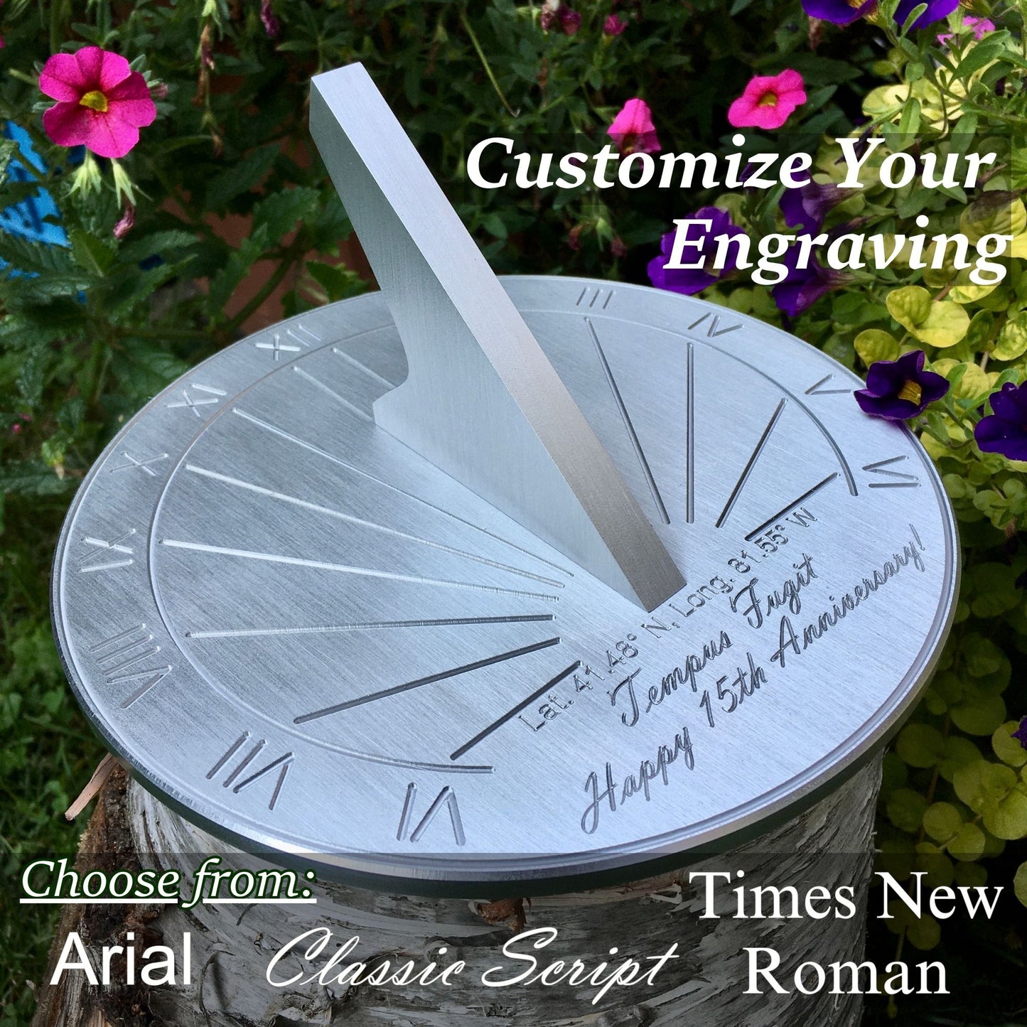 15th Wedding Anniversary Gift Sundial