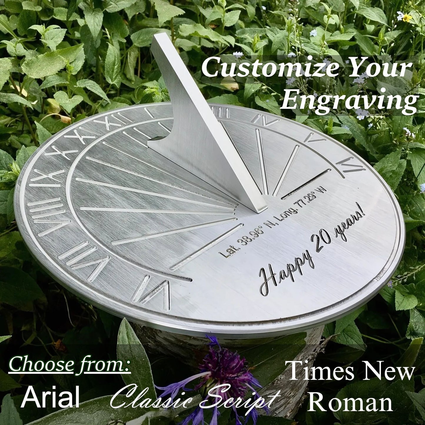 20th Wedding Anniversary Gift Sundial