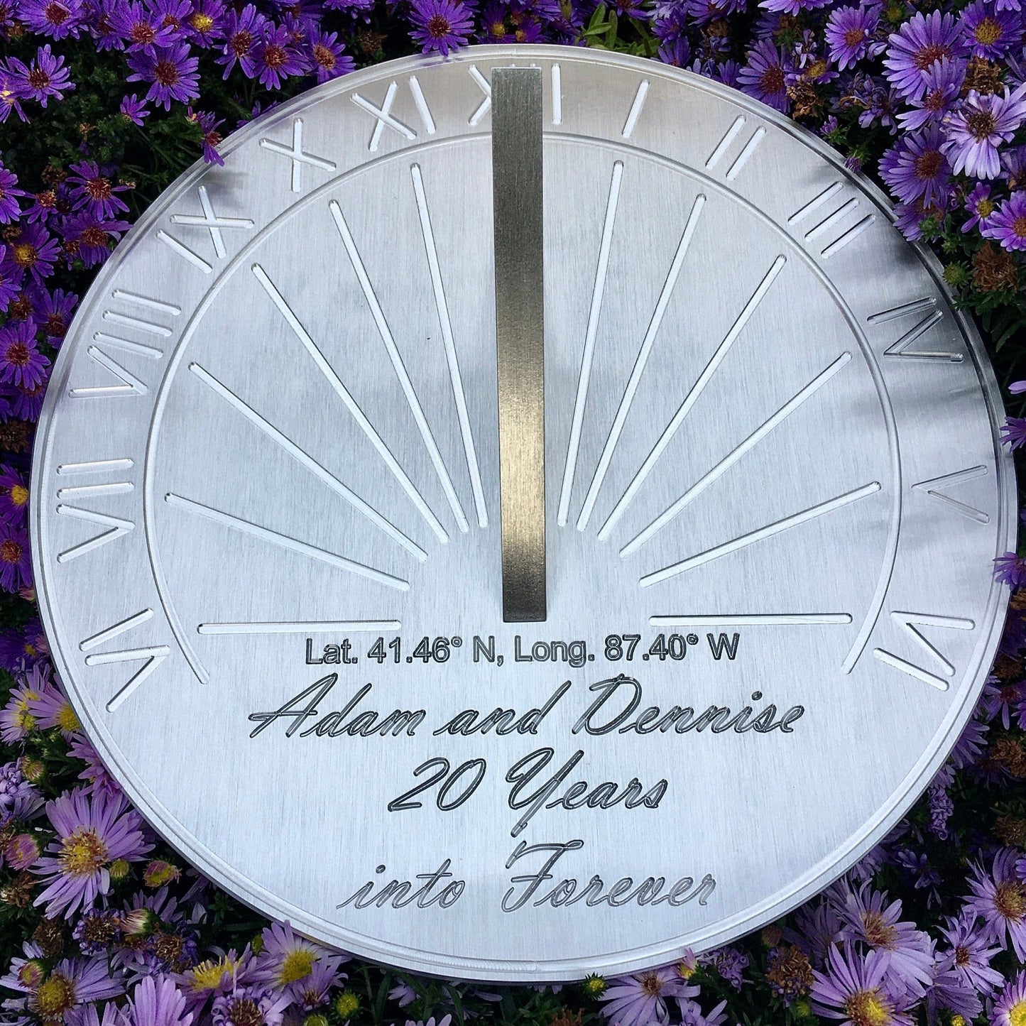 Extra Large Custom Engraved Unique Circular Sundial