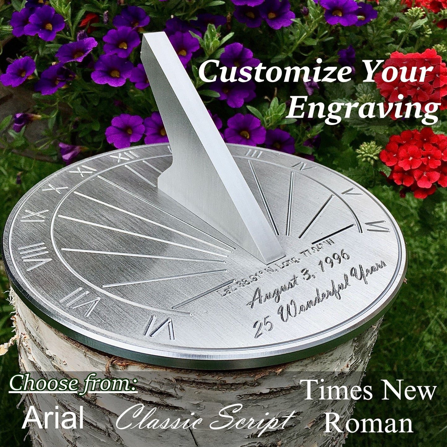 25th Wedding Anniversary Gift Sundial