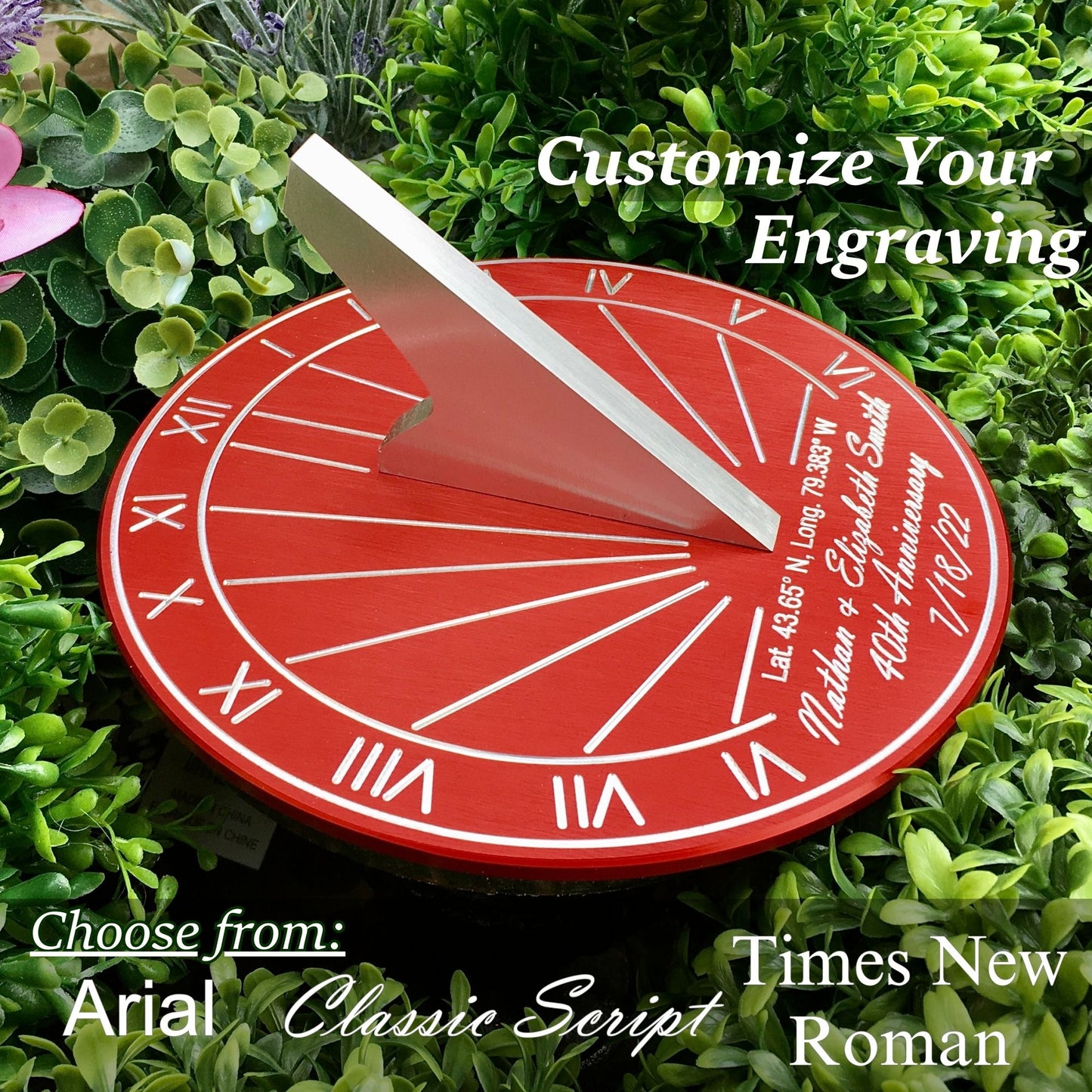 40th Wedding Anniversary Gift Sundial