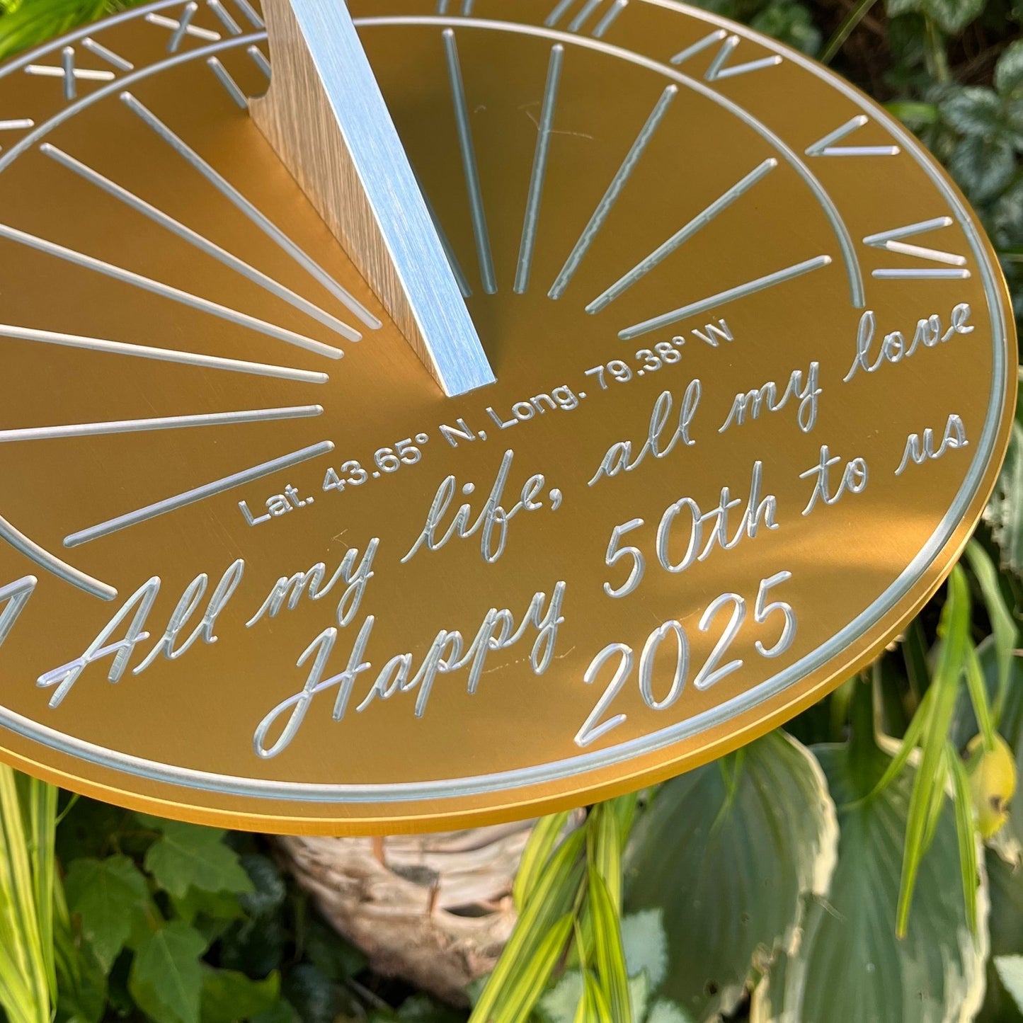 50th Golden Wedding Anniversary Gift Sundial