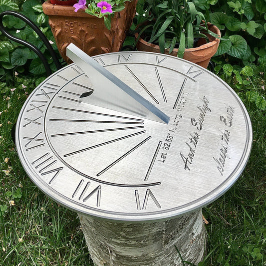 Custom 5th Wedding Anniversary Engraved Sundial Gift