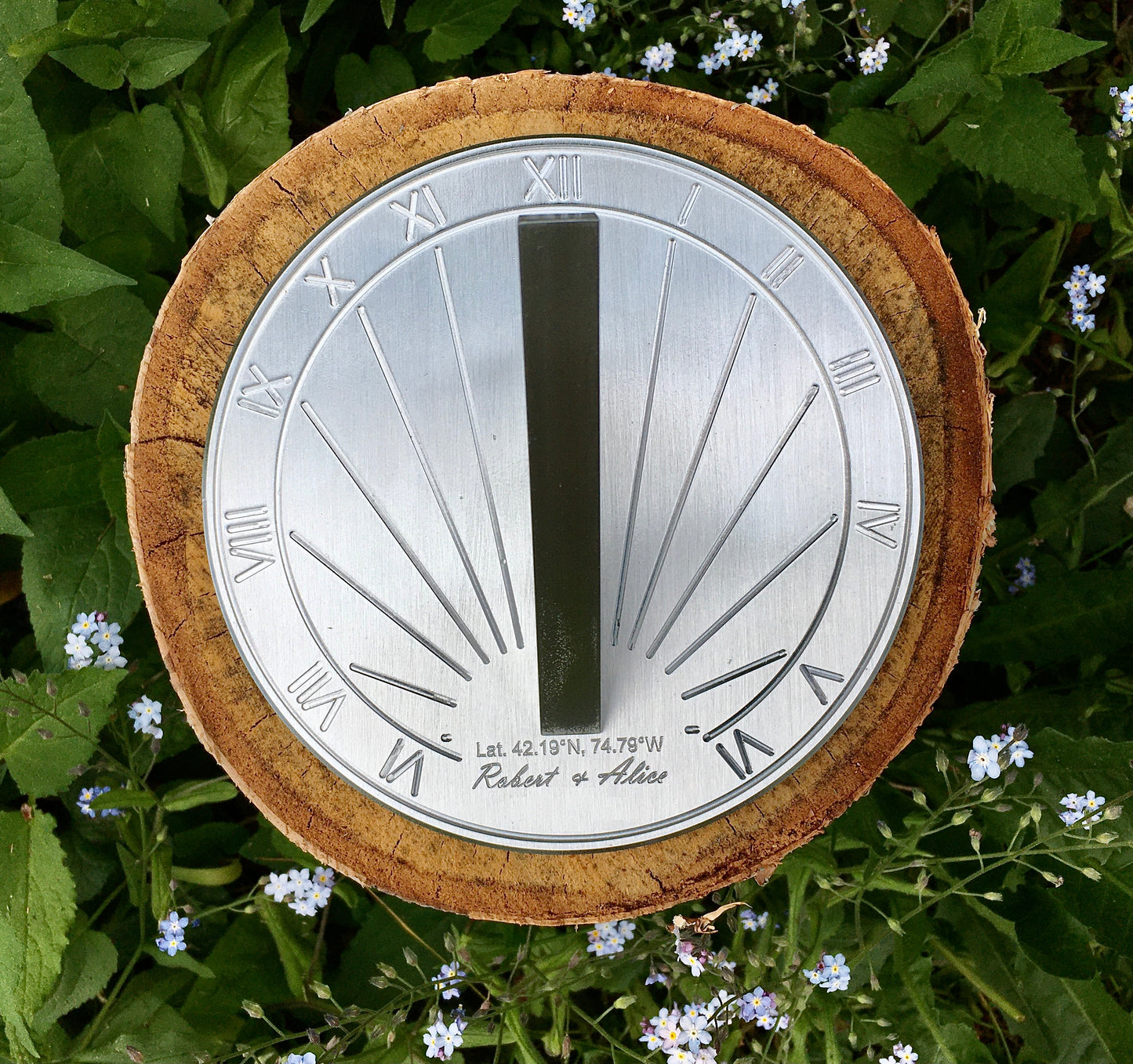 Custom 5th Wedding Anniversary Engraved Sundial Gift