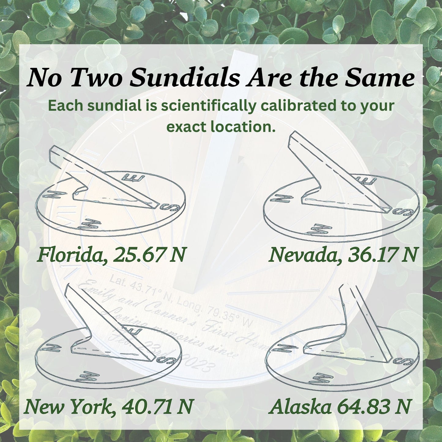 20th Wedding Anniversary Gift Sundial