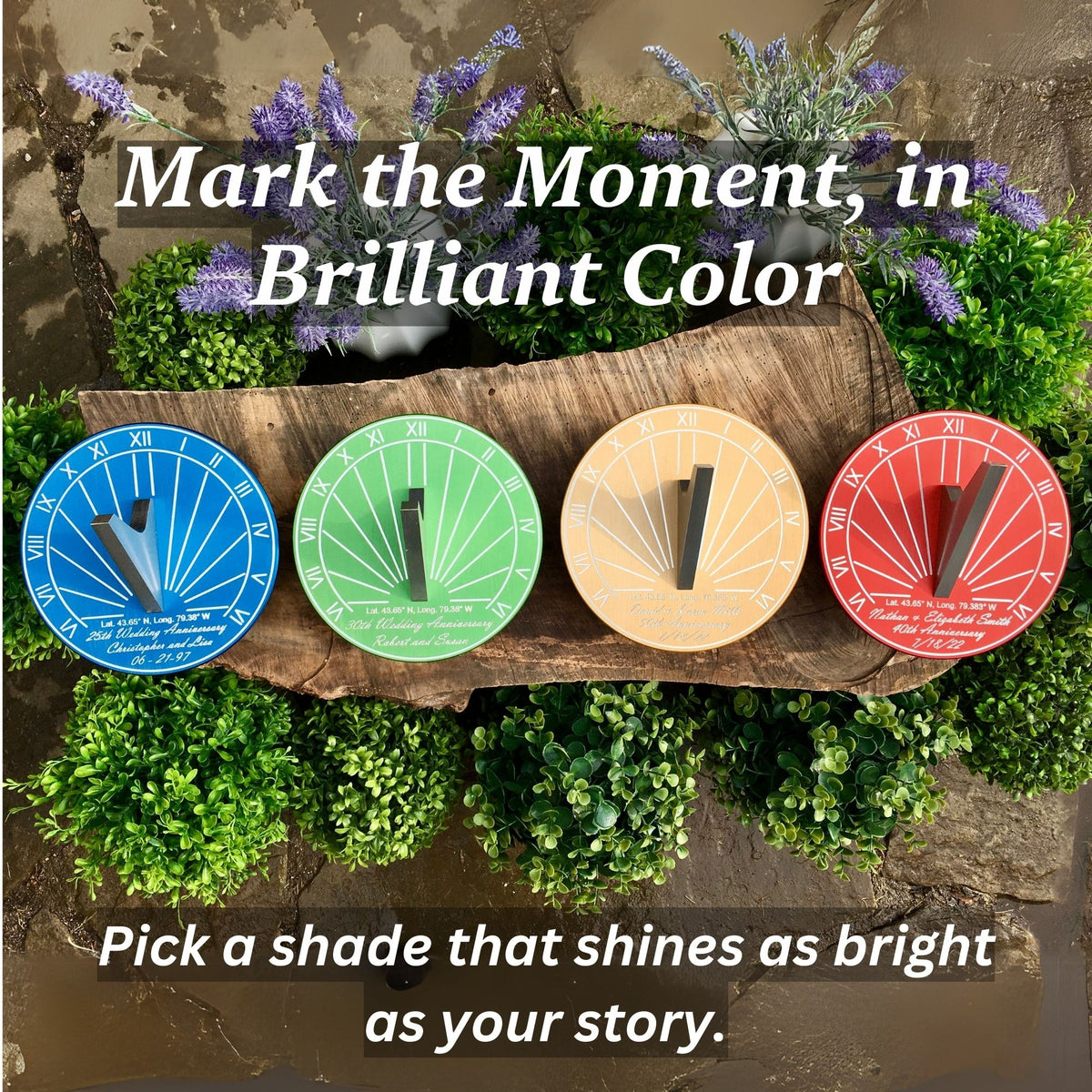 Custom Color Anniversary Gift Sundial – Apollo Sundials