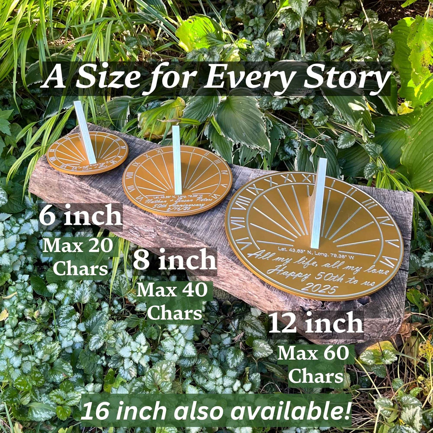 50th Golden Wedding Anniversary Gift Sundial