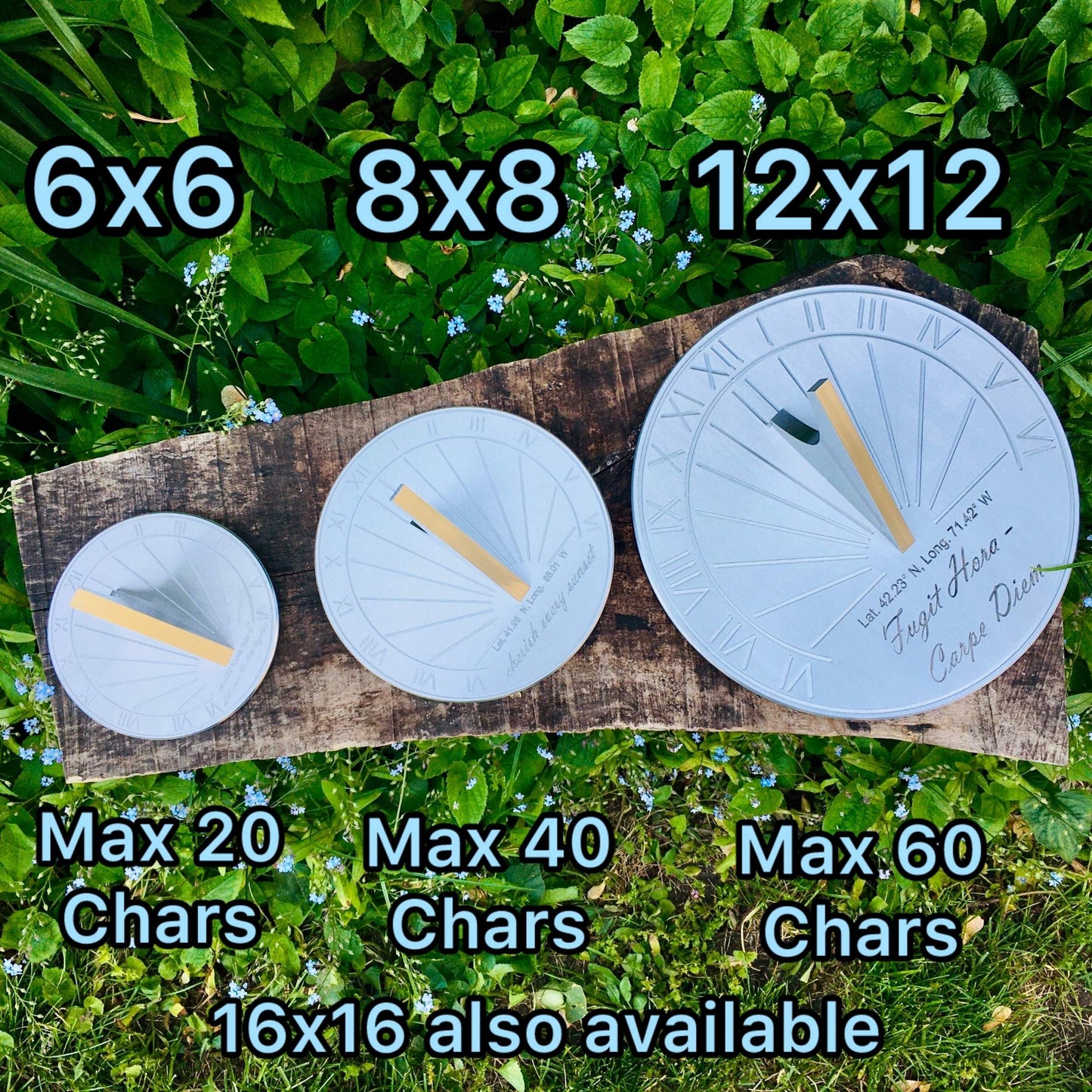 Custom Engraved Unique Octagonal Sundial