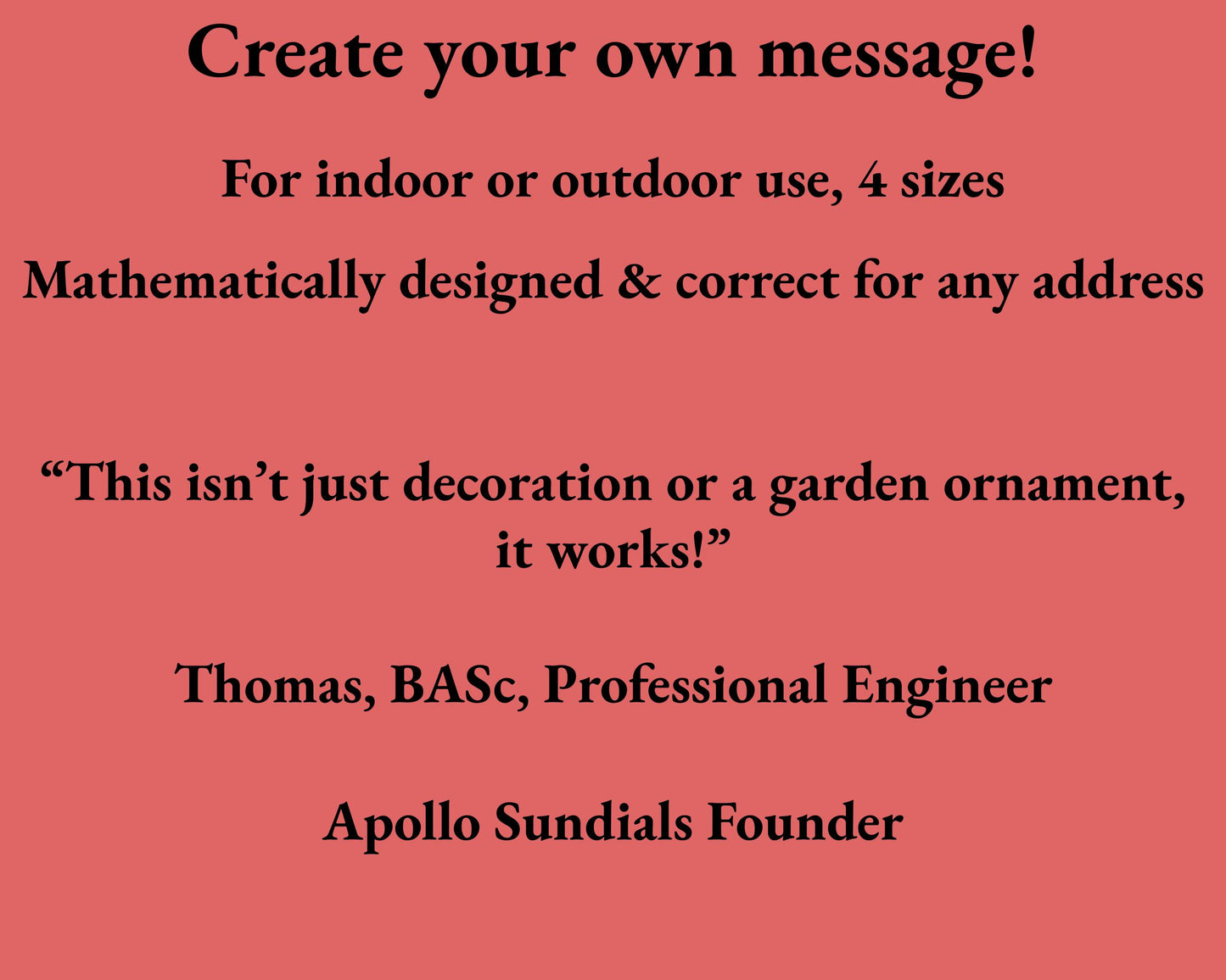 Custom Birthday Engraved Sundial  Gift