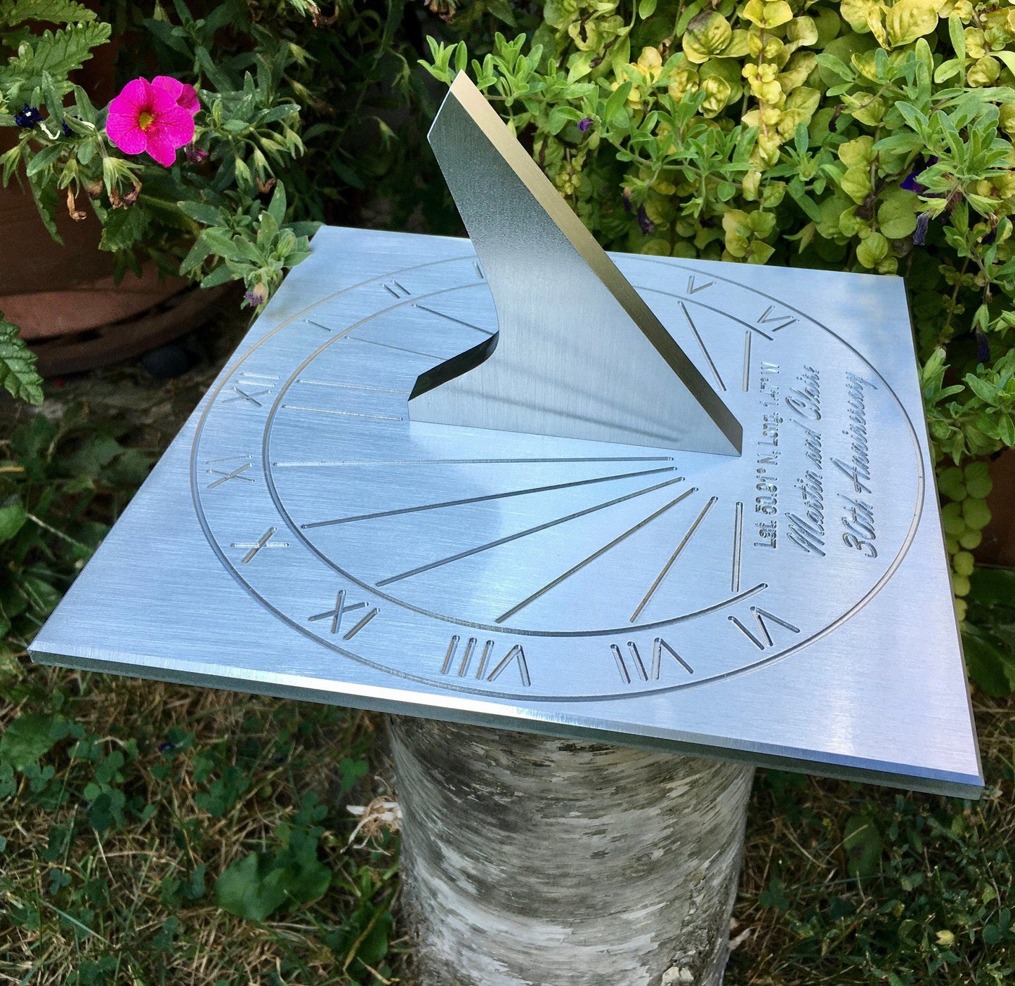 Custom 30th Wedding Anniversary Engraved Square Sundial Gift