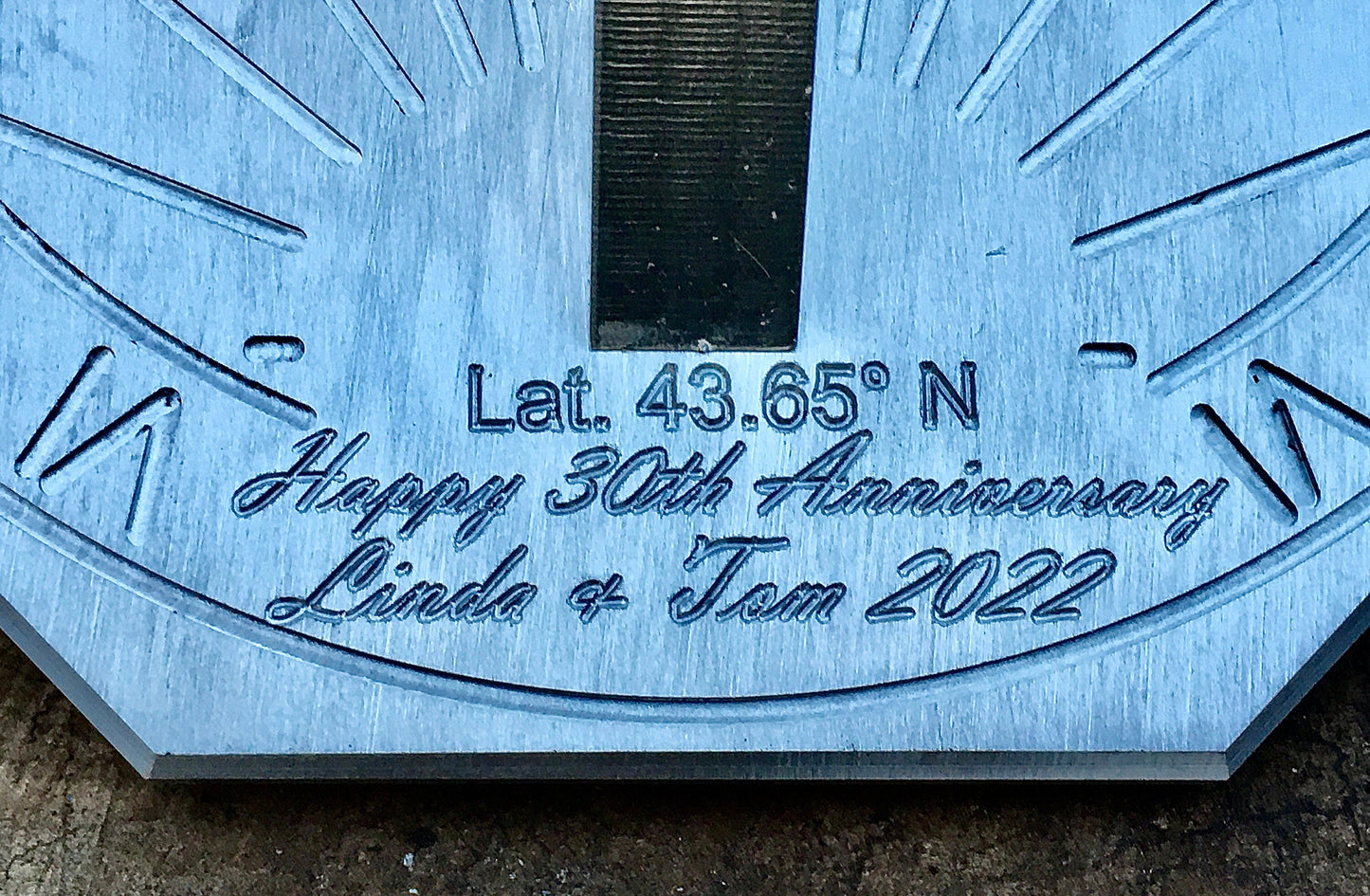 Custom Engraved Unique Octagonal Sundial
