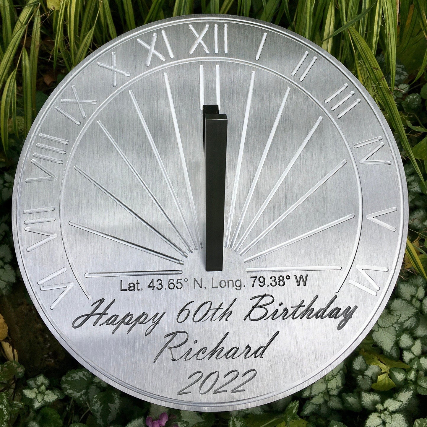 Extra Large Custom Engraved Unique Circular Sundial