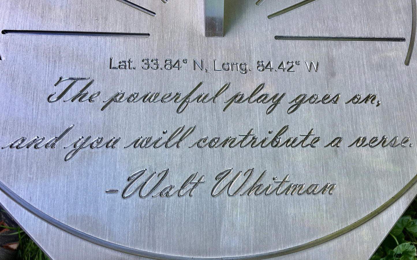 Custom Engraved Unique Octagonal Sundial