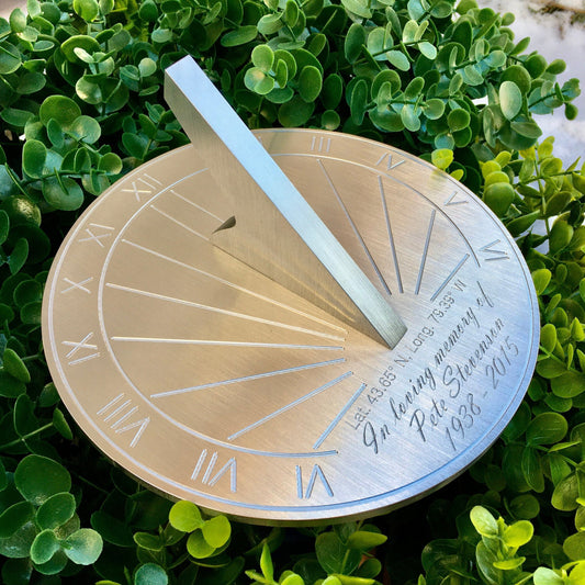 Loss of Loved One Custom Engraved Sundial, Memorial Plaque
