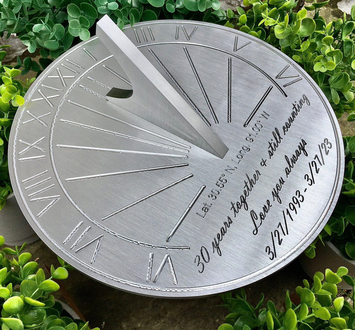 12 inch sundial 30th wedding anniversary gifts are great gift ideas for pearl wedding anniversary. 