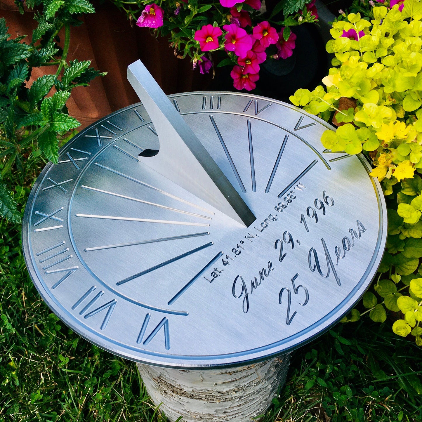 Looking for unusual 25th wedding anniversary gifts? Look no further. Apollo Sundials offer silver wedding anniversary gift sundials or any occasion. You will love these as 25th wedding anniversary gift ideas. 